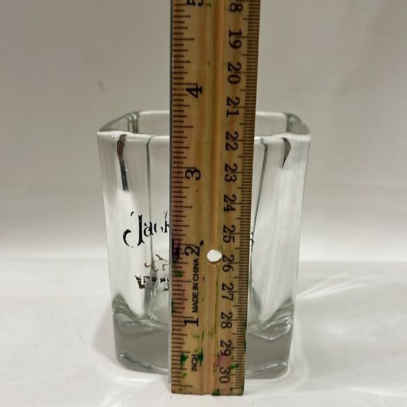 Jack Daniels Clear Rocks Bar Whiskey Glass 8 Oz 3 1/2 In Tall 3 In Square Top - Picture 4 of 5